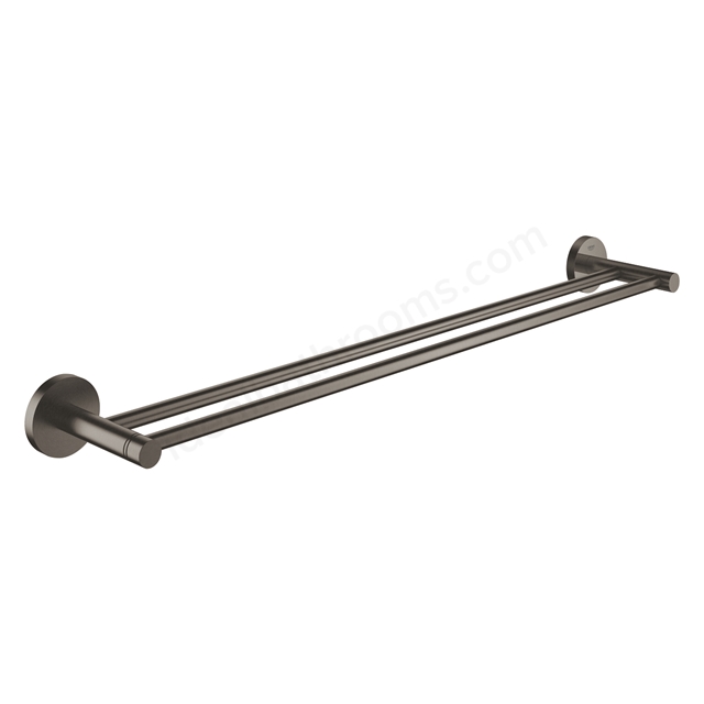 Grohe Essentials 600mm Double Towel Bar - Brushed Hard Graphite