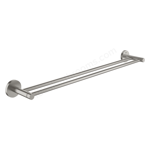 Grohe Essentials 600mm Double Towel Bar - Supersteel