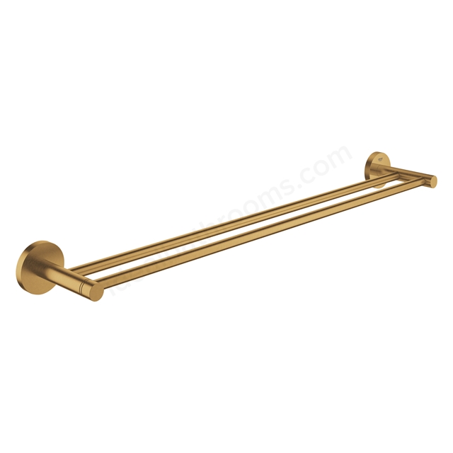 Grohe Essentials 600mm Double Towel Bar - Brushed Cool Sunrise