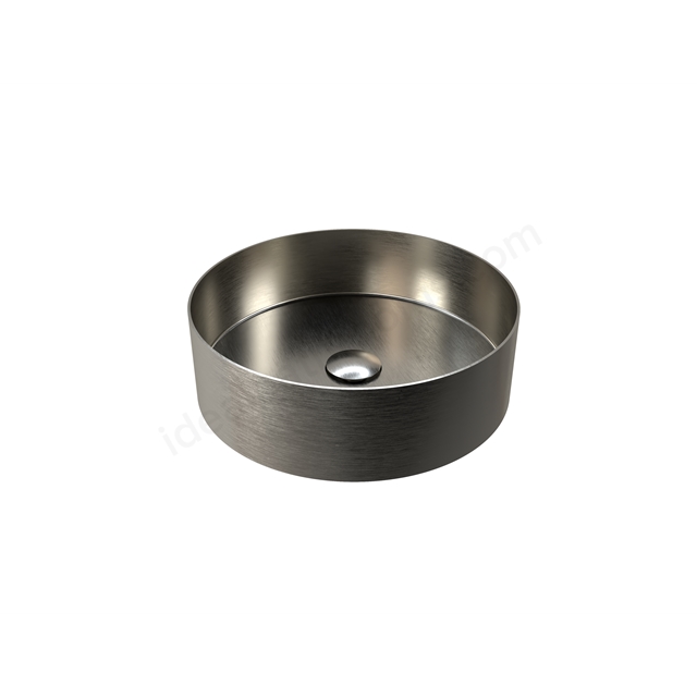 RAK Ceramics Ingot 360 x 360mm Round Wash Basin - Brushed Nickel