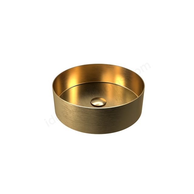 RAK Ceramics Ingot 360 x 360mm Round Wash Basin - Brushed Gold