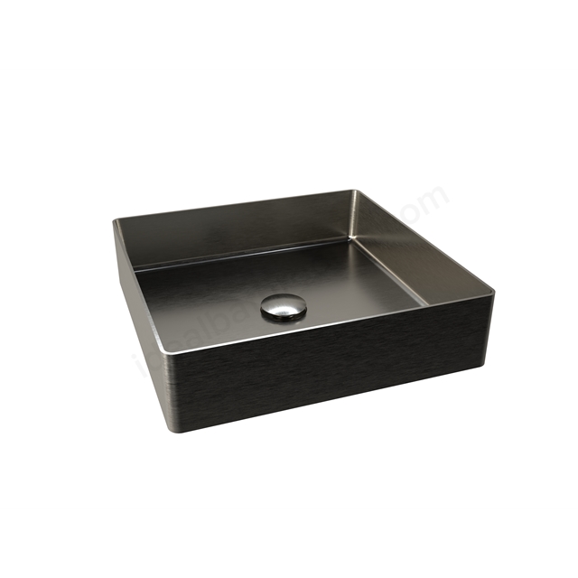 RAK Ceramics Ingot 400 x 400mm Square Wash Basin - Brushed Nickel