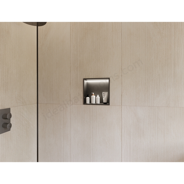 RAK Ceramics Ingot 300 x 300mm Recessed Niche w/ LED - Black