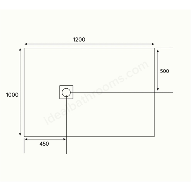 Just Trays Naturals 1200 x 1000mm Stone Shower Tray - Malham Gray
