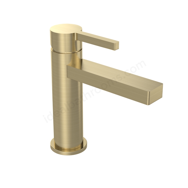 Tavistock Cohort Cross Basin Mixer With Click Waste - Brushed Brass