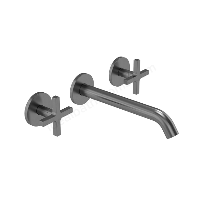 Tavistock Cohort Cross Wall Mounted Mixer - Gunmetal