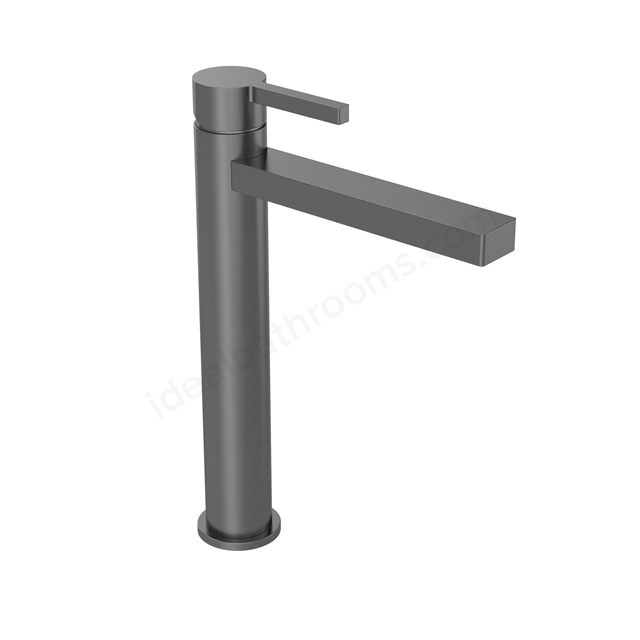 Tavistock Cohort Cross Tall Basin Mixer with Click Waste - Gunmetal