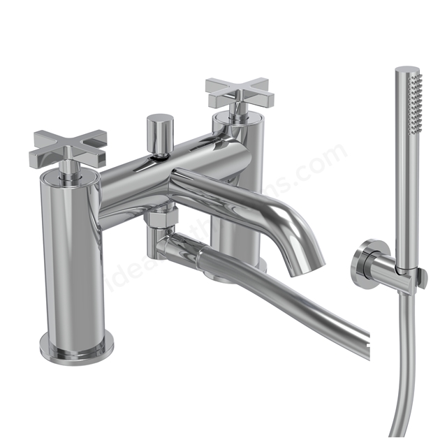 Tavistock Cohort Cross Deck Mouned Bath Shower Mixer - Chrome