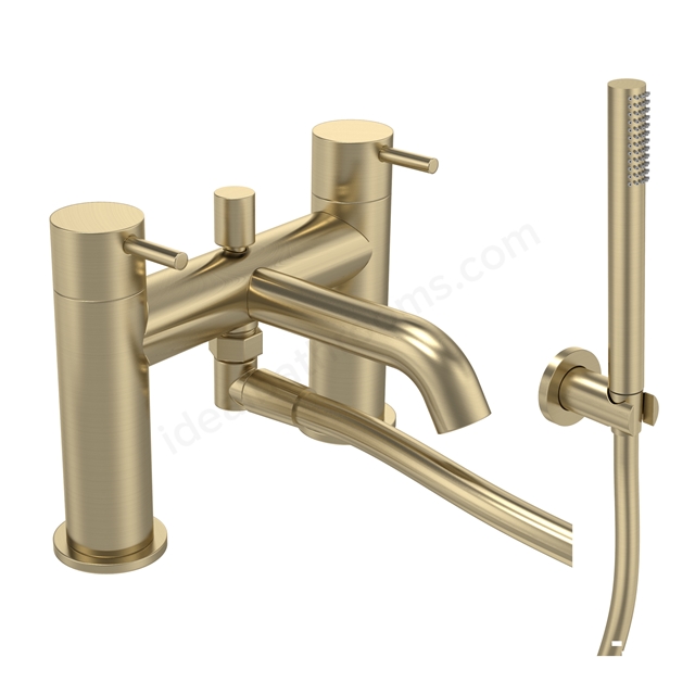 Tavistock Cohort Lever Deck Mouned Bath Shower Mixer - Brushed Brass