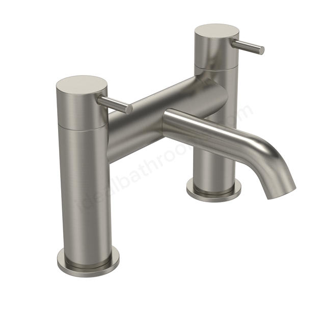 Tavistock Cohort Lever Deck Mounted Bath Filler - Stainless Steel