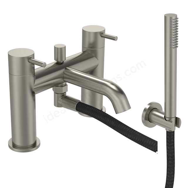 Tavistock Cohort Lever Deck Mounted Bath Shower Mixer - Stainless Steel
