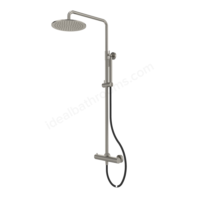 Tavistock Cohort Dual Function Bar Shower System With Riser Kit & Overhead Shower  -  Stainless Steel