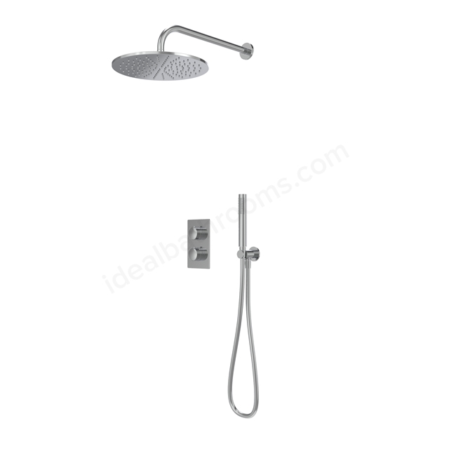 Tavistock Cohort Dual Function Shower System With Overhead Shower & Handset Outlet  -  Chrome