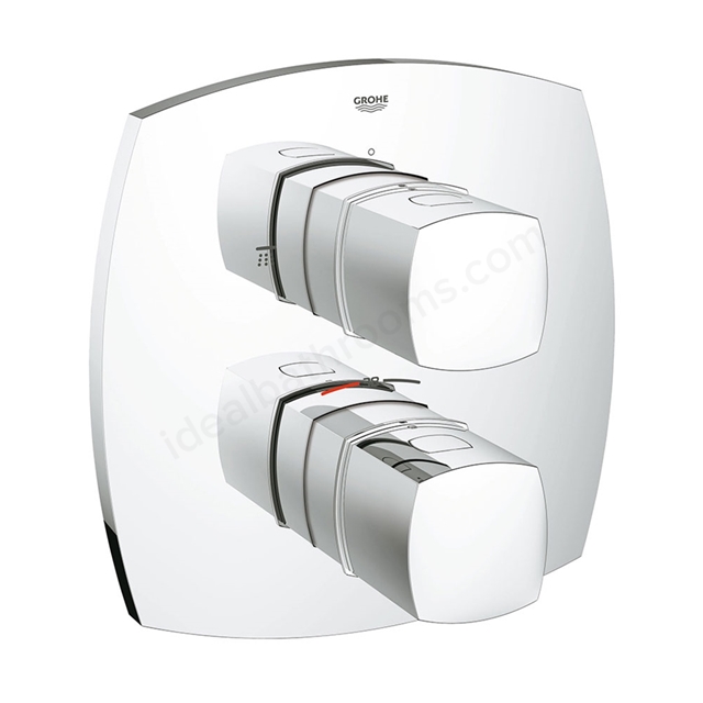 Grohe GRANDERA Thermostatic Bath Mixer with Integrated 2-Way Diverter; Trim Set Only; Chrome