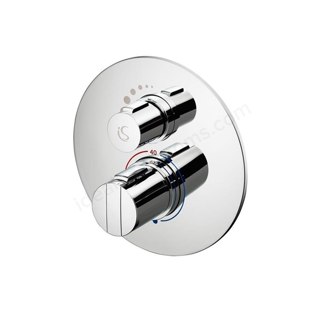 Ideal Standard CONCEPT Easybox Slim Built-in Thermostatic Shower Mixer Round Faceplate; Chrome