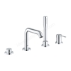 Grohe Essence New 4 Tap Holes Single Lever Bath Combination - Chrome