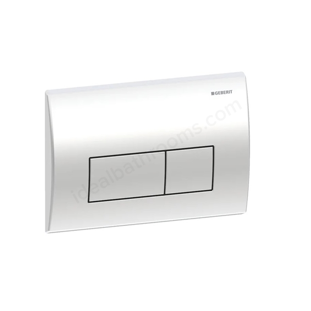 Geberit Omega10 Flush Plate for Dual Flush Square - Brushed Stainless Steel