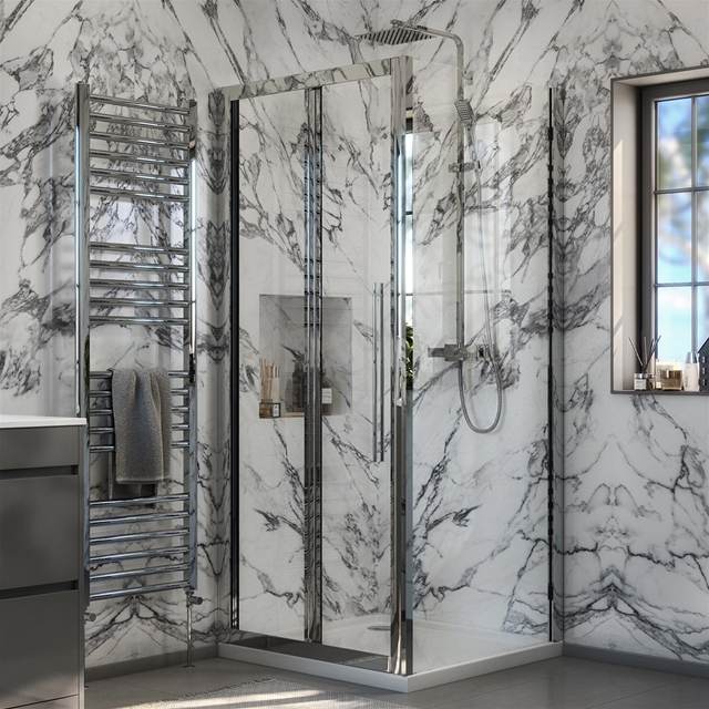 Swan Walton 6mm x 900mm Side Shower Panel - Right Handed