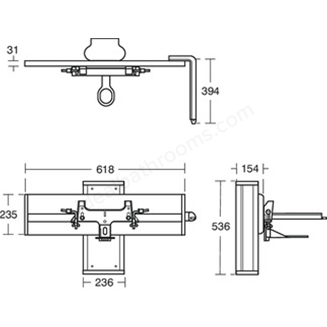 Armitage Shanks Care Plus Gas Basin Bracket