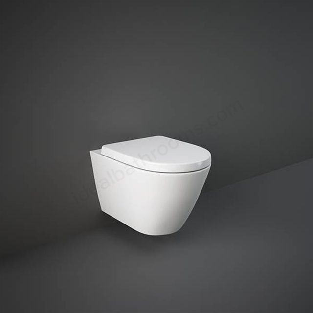 RAK Ceramics Resort Rimless Wall Hung WC Pan w/ Hidden Fixation - White