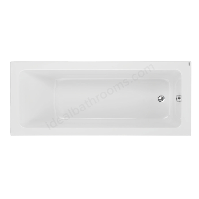 Twyford Aspect rectangular bathtub with low water capacity, with legs, for heat exchanger