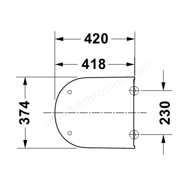 Duravit D-Code Soft Close Toilet Seat - White