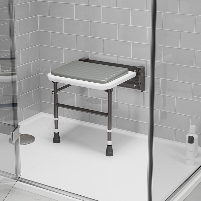 Bathex Compact Padded Shower Shower Seat - Grey