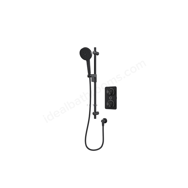 Aqualisa S1 Smart Shower w/ Controller & Adjustable Handset LP - Matt Black