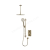 Aqualisa S1 Smart Shower w/ Controller, Adjustable Handset / Kit & Fixed Ceiling Head HP - Brushed Brass