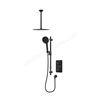 Aqualisa S1 Smart Shower w/ Controller, Adjustable Handset / Kit & Fixed Ceiling Head HP - Matt Black