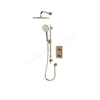 Aqualisa S1 Smart Shower w/ Controller, Adjustable Handset / Kit & Fixed Ceiling Head HP - Brushed Brass