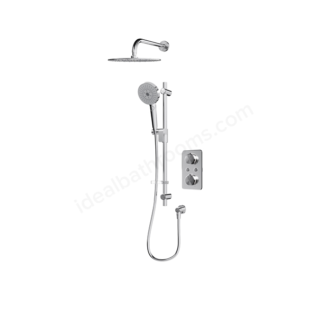Aqualisa S1 Smart Shower w/ Controller, Adjustable Handset / Kit & Fixed Ceiling Head HP - Chrome