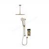 Aqualisa S2 Smart Shower w/ Controller, Adjustable Handset / Kit & Fixed Ceiling Head HP - Brushed Brass