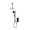 Aqualisa S2 Smart Shower w/ Controller, Adjustable Handset / Kit & Fixed Ceiling Head HP - Matt Black