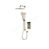 Aqualisa S2 Smart Shower w/ Controller, Adjustable Handset / Kit & Fixed Ceiling Head HP - Brushed Brass