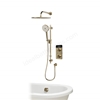 Aqualisa S2 Smart Shower w/ Controller, Adjustable Handset / Kit & Fixed Ceiling Head LP - Brushed Brass