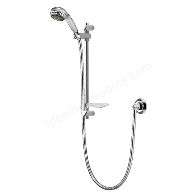 Aqualisa TURBOSTREAM Shower Kit; Adjustable Height; 3 Power function Shower Head; Chrome