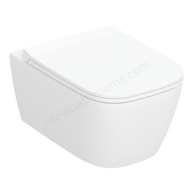 Geberit Smyle Wall-Hung TurboFlush Toilet with Soft Close Sandwich Seat