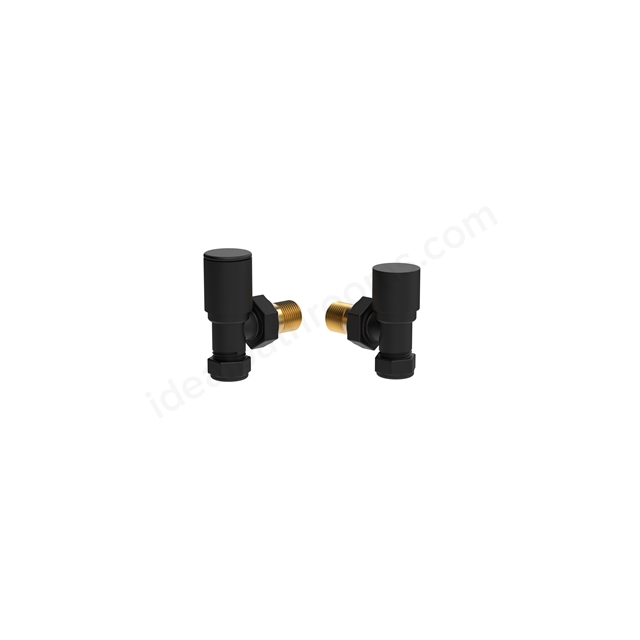 Swan Bletcham 1/2Inch X 15mm Angled Valves - Matt Black