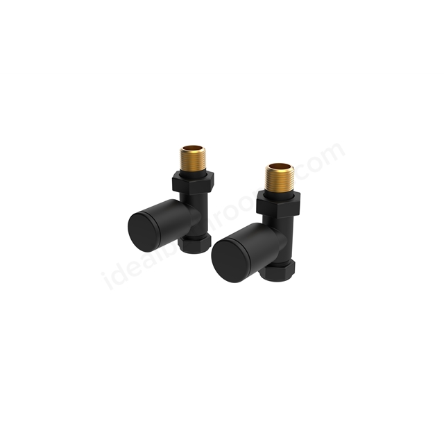 Swan Bletcham 1/2Inch X 15mm Straight Valves - Matt Black