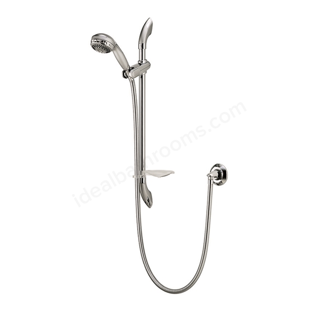 Aqualisa VARISPRAY Shower Kit; Adjustable Height; 3 Spray Option Shower Head; Chrome