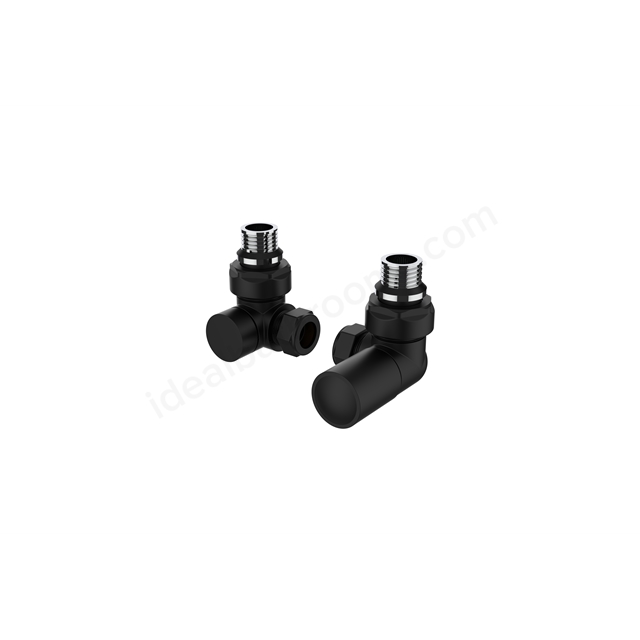 Swan Bletcham 1/2Inch X 15mm Angled Corner Valve - Matt Black
