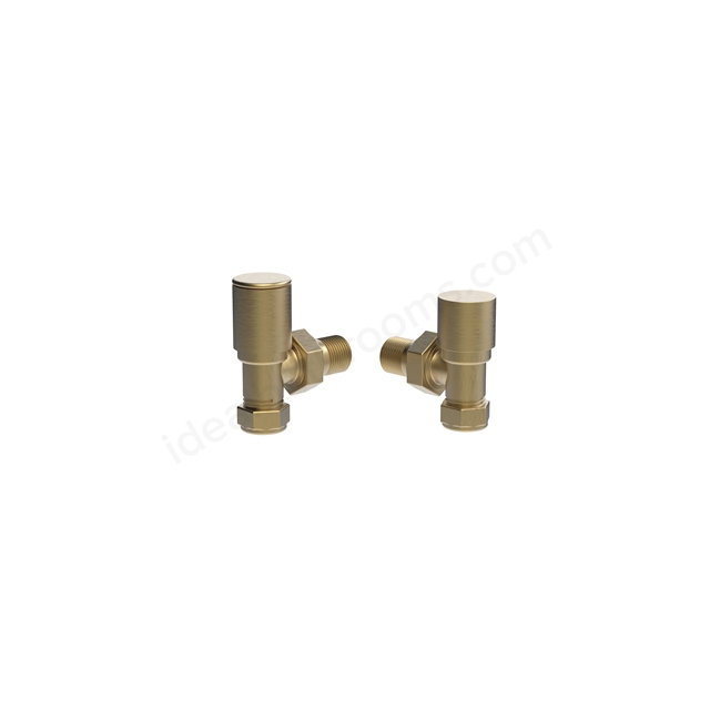 Swan Bletcham 1/2Inch X 15mm Angled Valves - Brushed Brass