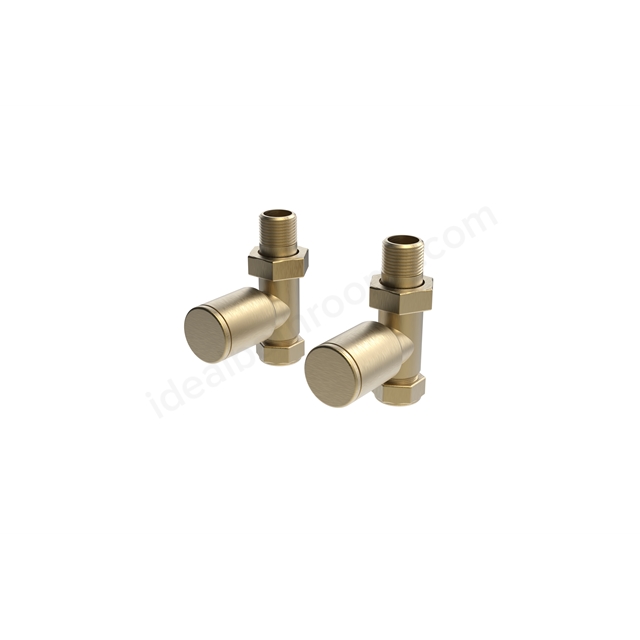 Swan Bletcham 1/2Inch X 15mm Straight Valves - Brushed Brass