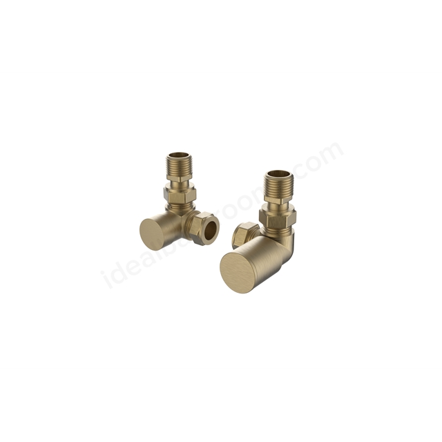 Swan Bletcham 1/2Inch X 15mm Angled Corner Valve - Brushed Brass