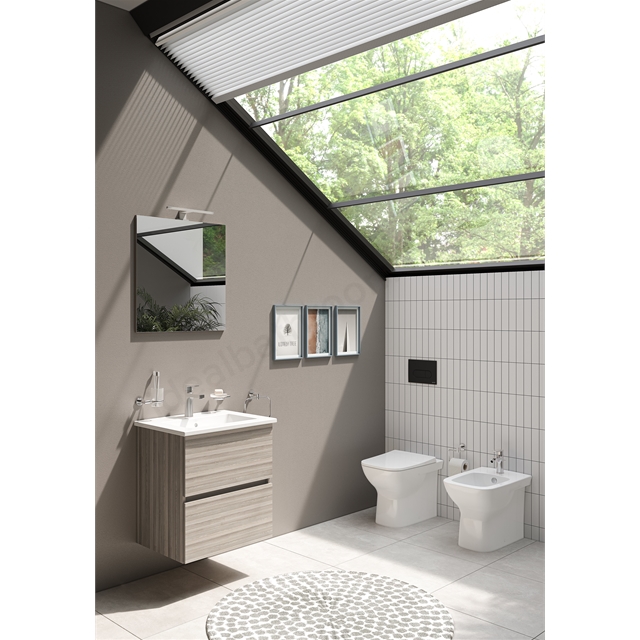 VitrA Square Back To Wall Bidet, Hidden Fixation - White