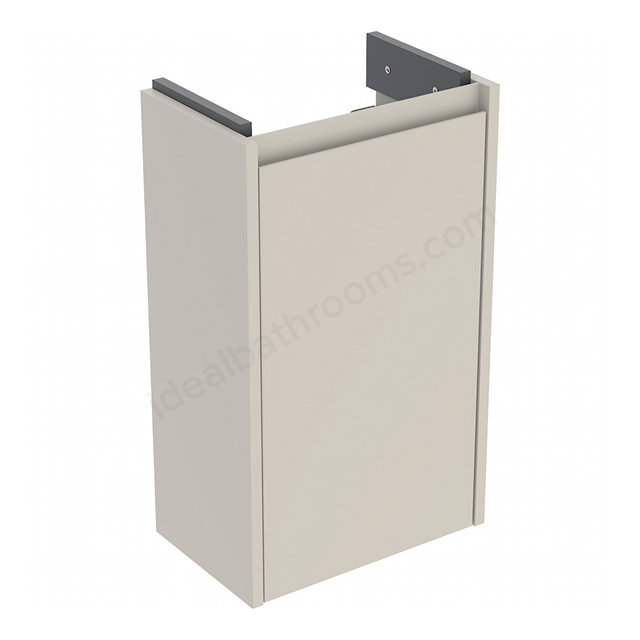 Geberit Selnova Square Compact Cabinet for 400mmW x 250mmD Basin; Sand Matt Silk