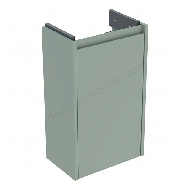 Geberit Selnova Square Compact Cabinet for 400mmW x 250mmD Basin; Sage Green Matt Silk