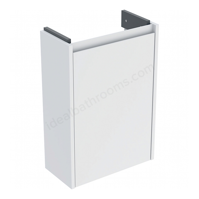 Geberit Selnova Square Compact Cabinet for 450mmW x 250mmD Basin; Matt White Silk