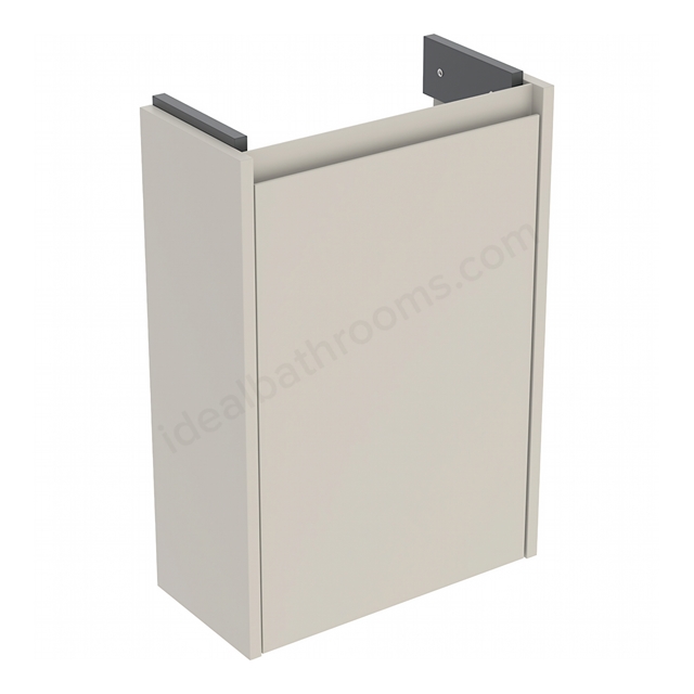 Geberit Selnova Square Compact Cabinet for 450mmW x 250mmD Basin; Sand Silk Matt